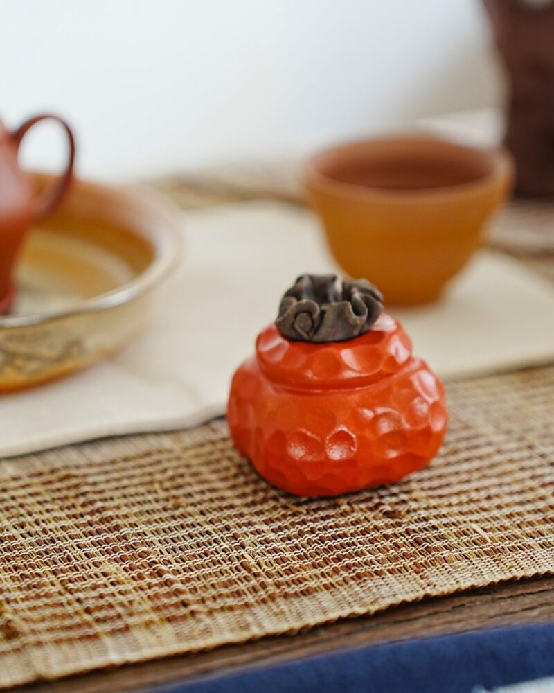 14 Zisha Yixing Clay Shi Shi Ru Yi Pixel Persimmon Tea Pet