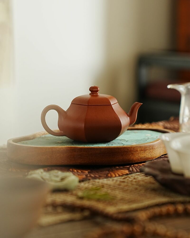 Fully Handmade Zini Hexagonal Pear Shape 150ml Yixing Teapot