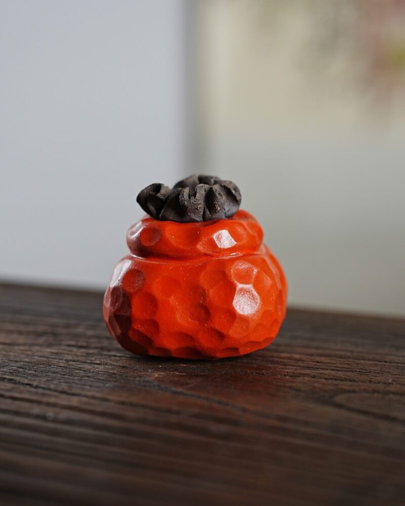 9 Zisha Yixing Clay Shi Shi Ru Yi Pixel Persimmon Tea Pet