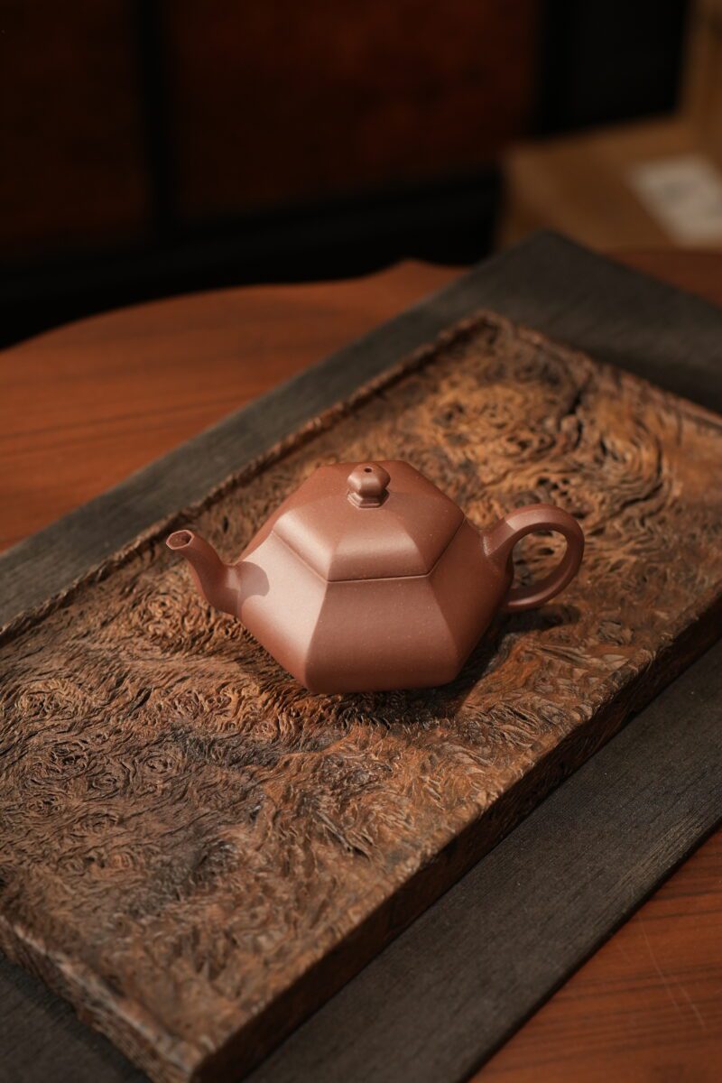 Fully Handmade Zini Hexagonal Pear Shape 150ml Yixing Teapot