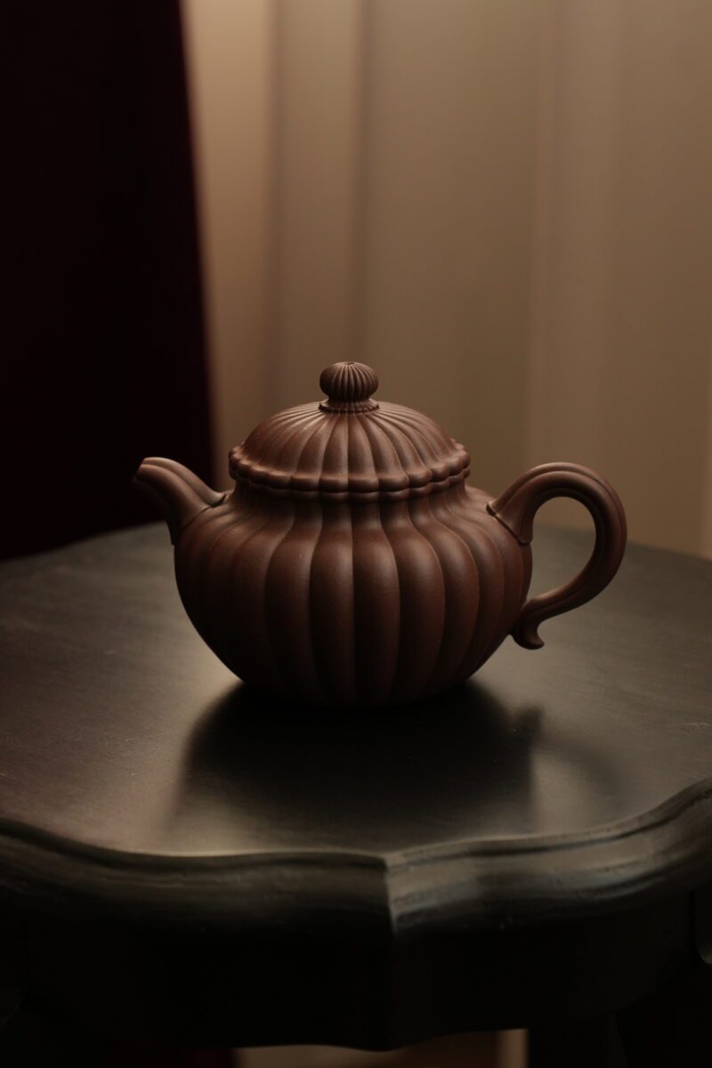 Fully Handmade Zini Pumpkin Ripple 180ml Yixing Teapot