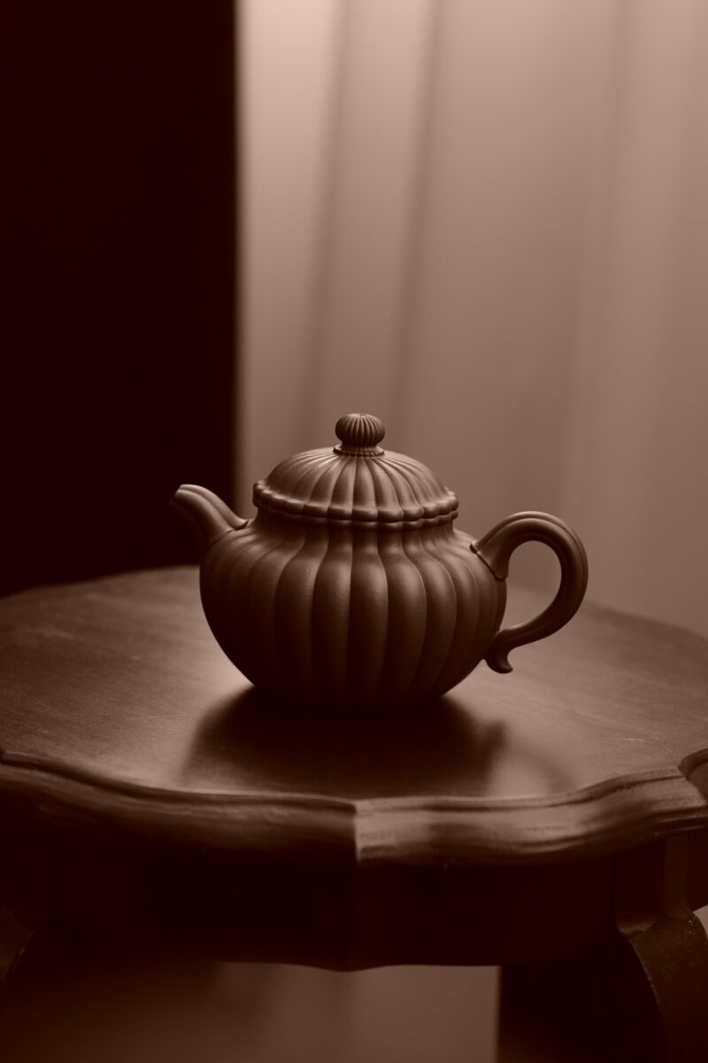 Fully Handmade Zini Pumpkin Ripple 180ml Yixing Teapot