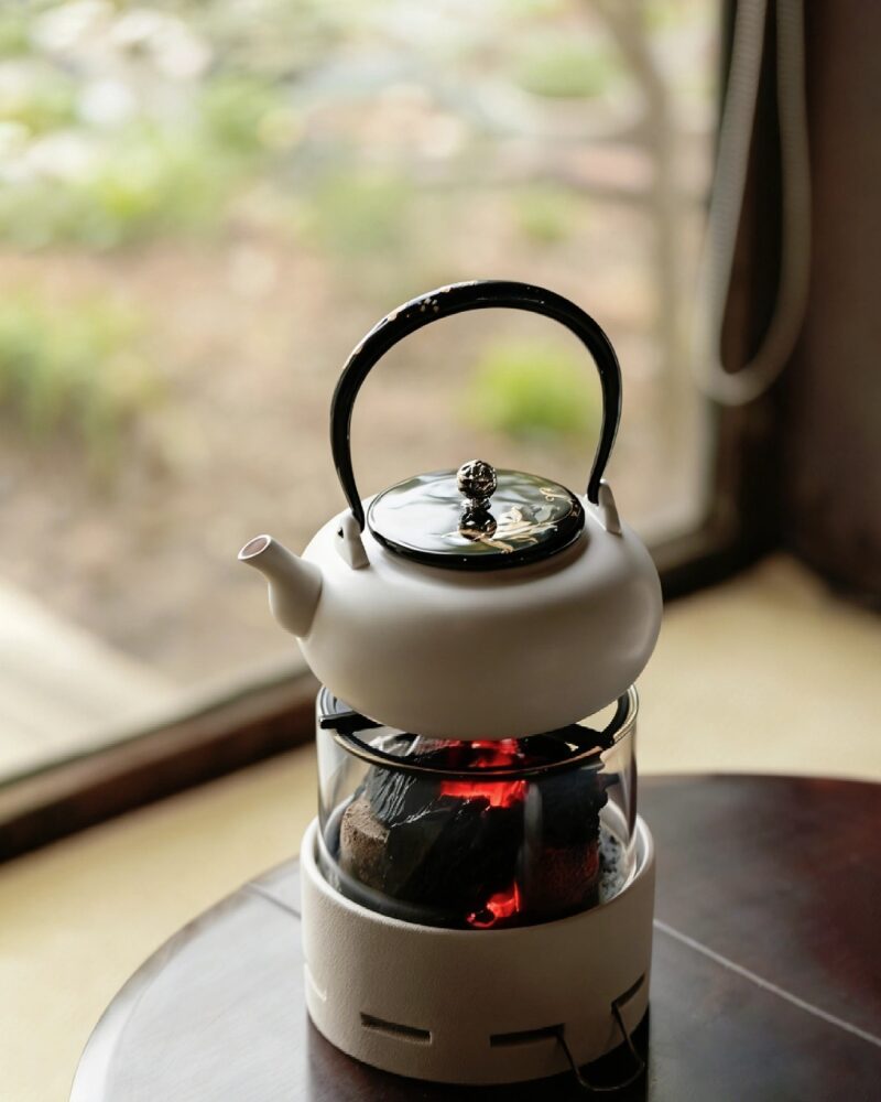 Elegant Ceramic Glass Charcoal View Charcoal Stove