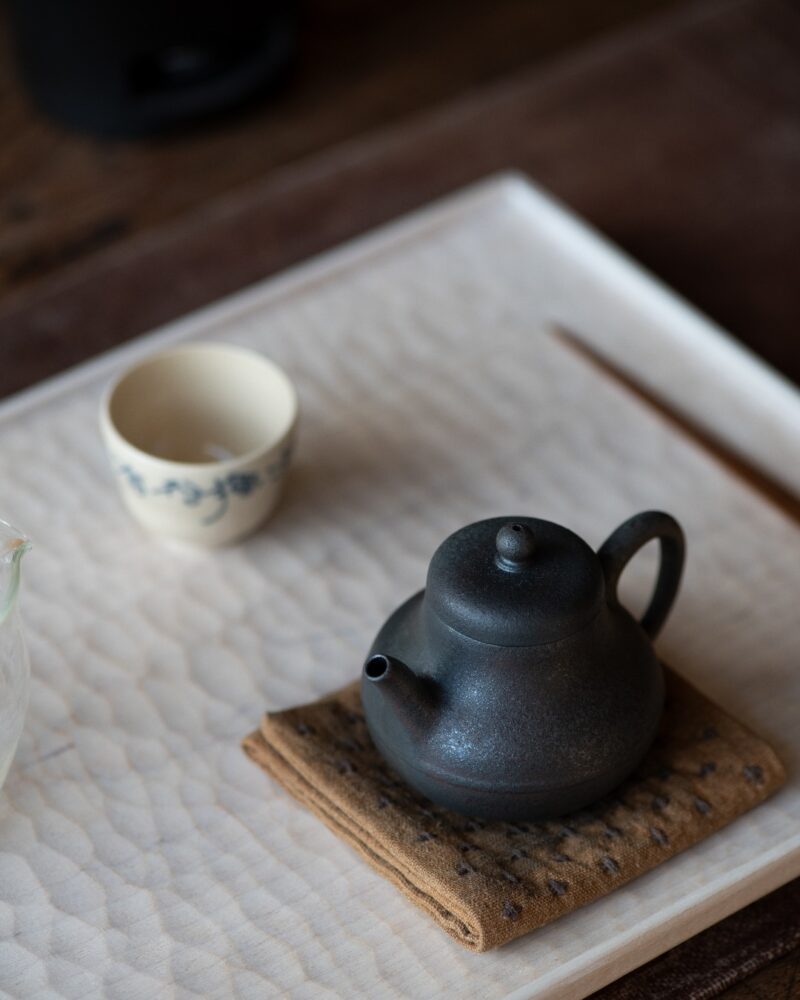 Half Handmade Wood Fired Jiang Po Ni Si Ting 100ml Yixing Teapot