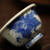 Hand-painted Qinghua Ceramic Kirin Wave 60ml Gaiwan Set