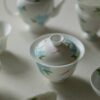 Hand-painted White Porcelain Flower & Swimming Fish 80ml Gaiwan2 Hand-painted White Porcelain Flower & Swimming Fish 80ml Gaiwan