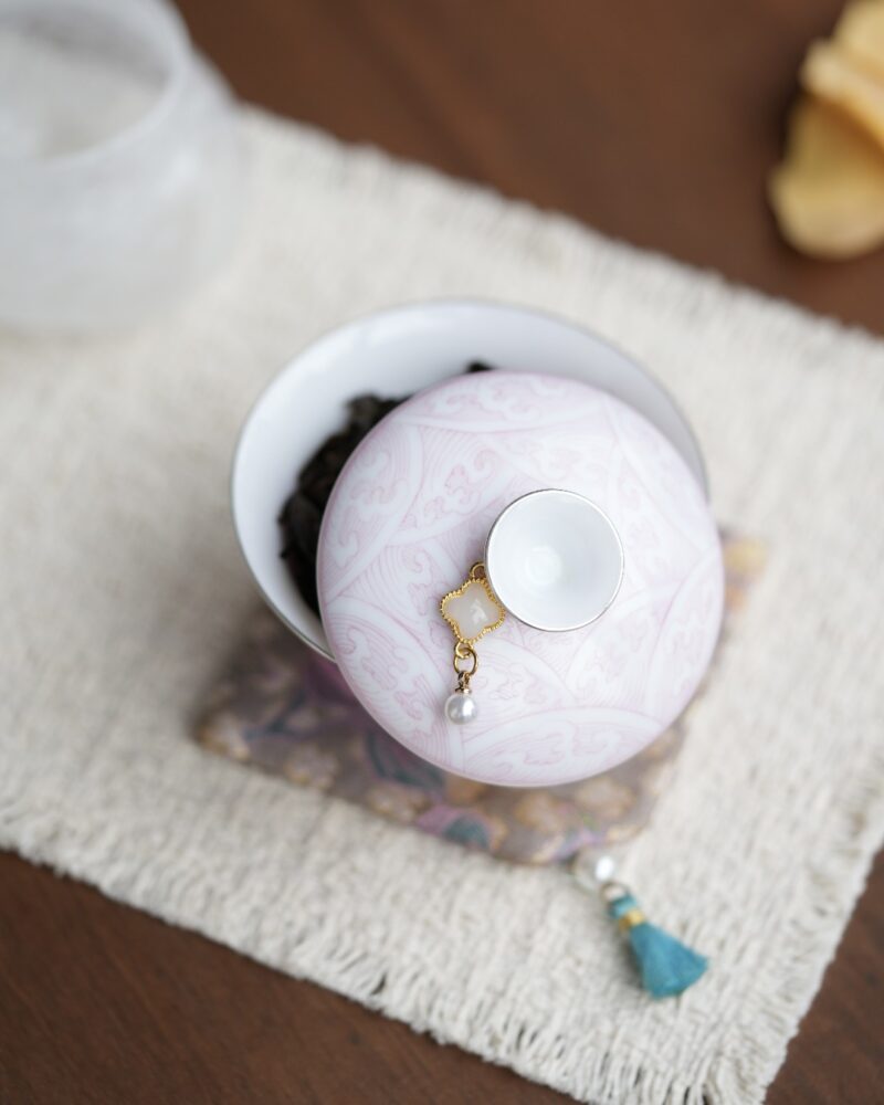 Handmade Hand-painted Fen Cai Ceramic Ranchu Goldfish 100ml Gaiwan - Pre Order Ship in 20 Days