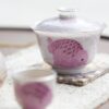 Handmade Hand-painted Fen Cai Ceramic Ranchu Goldfish 100ml Gaiwan - Pre Order Ship in 20 Days