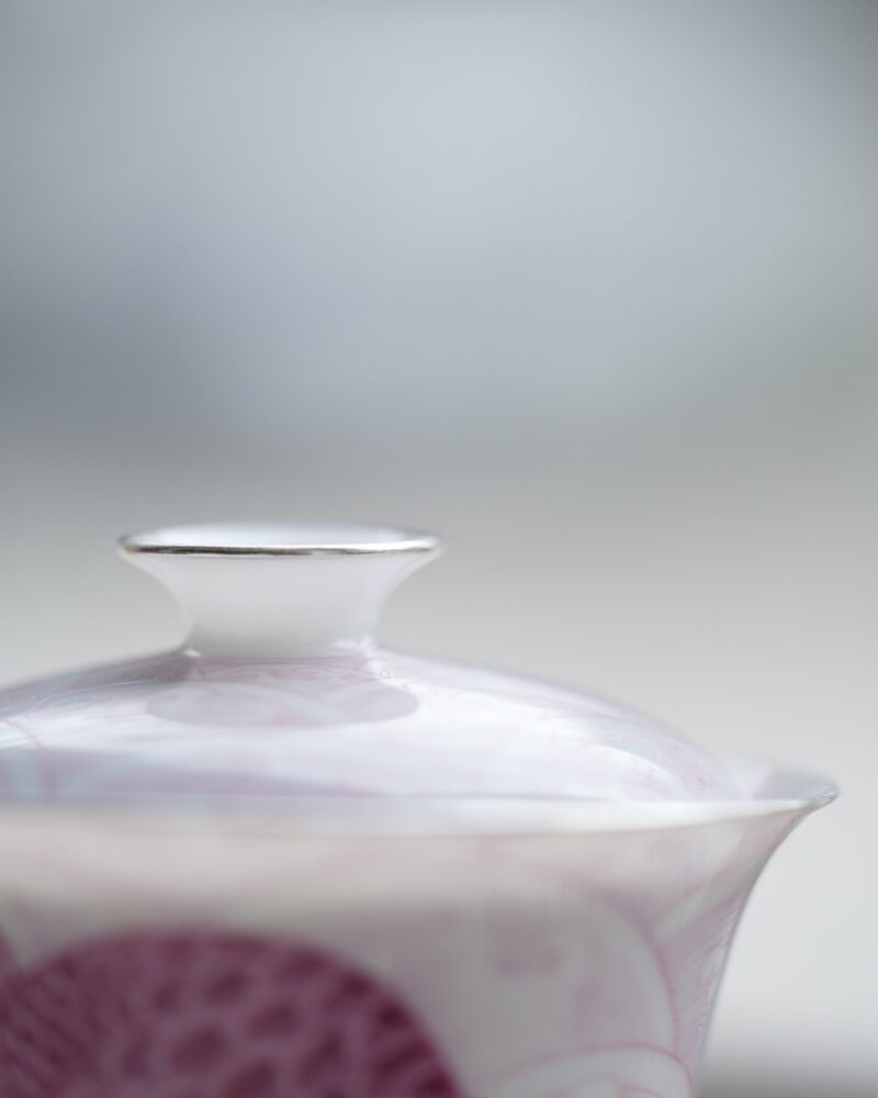 Handmade Hand-painted Fen Cai Ceramic Ranchu Goldfish 100ml Gaiwan - Pre Order Ship in 20 Days