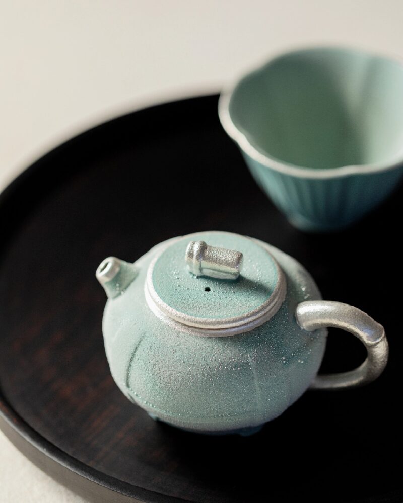 Handmade Silver Glazed Ceramic Morning Dew 100ml Chinese Teapot1 Handmade Silver Glazed Ceramic Morning Dew 100ml Chinese Teapot