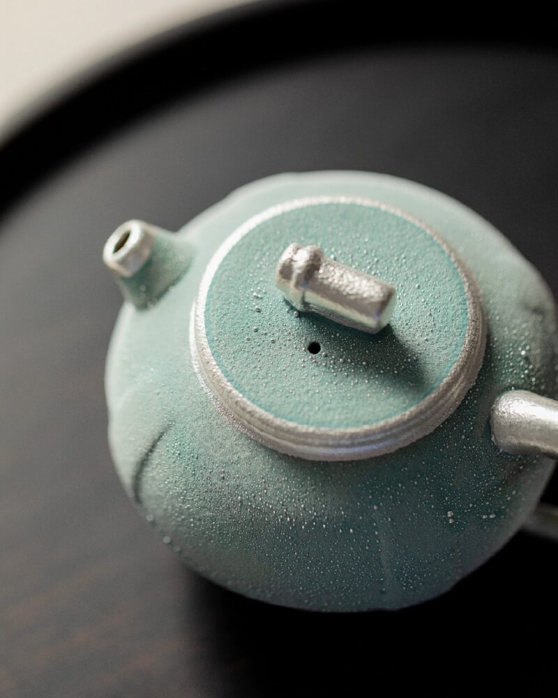 Handmade Silver Glazed Ceramic Morning Dew 100ml Chinese Teapot2 Handmade Silver Glazed Ceramic Morning Dew 100ml Chinese Teapot