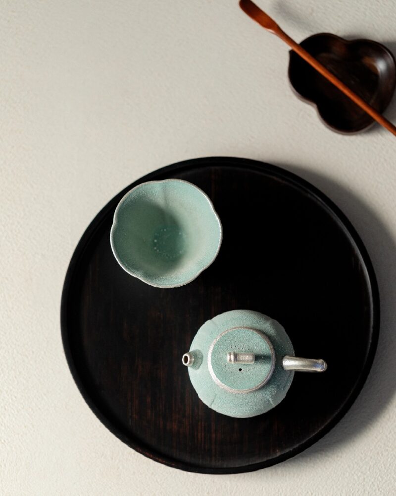 Handmade Silver Glazed Ceramic Morning Dew 100ml Chinese Teapot4 Handmade Silver Glazed Ceramic Morning Dew 100ml Chinese Teapot