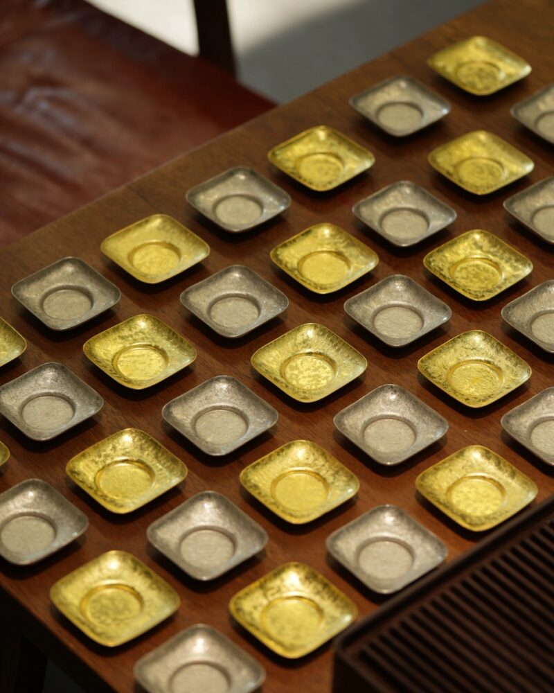 Handmade Vintage Style Brass and Tin Tea Saucer Coaster