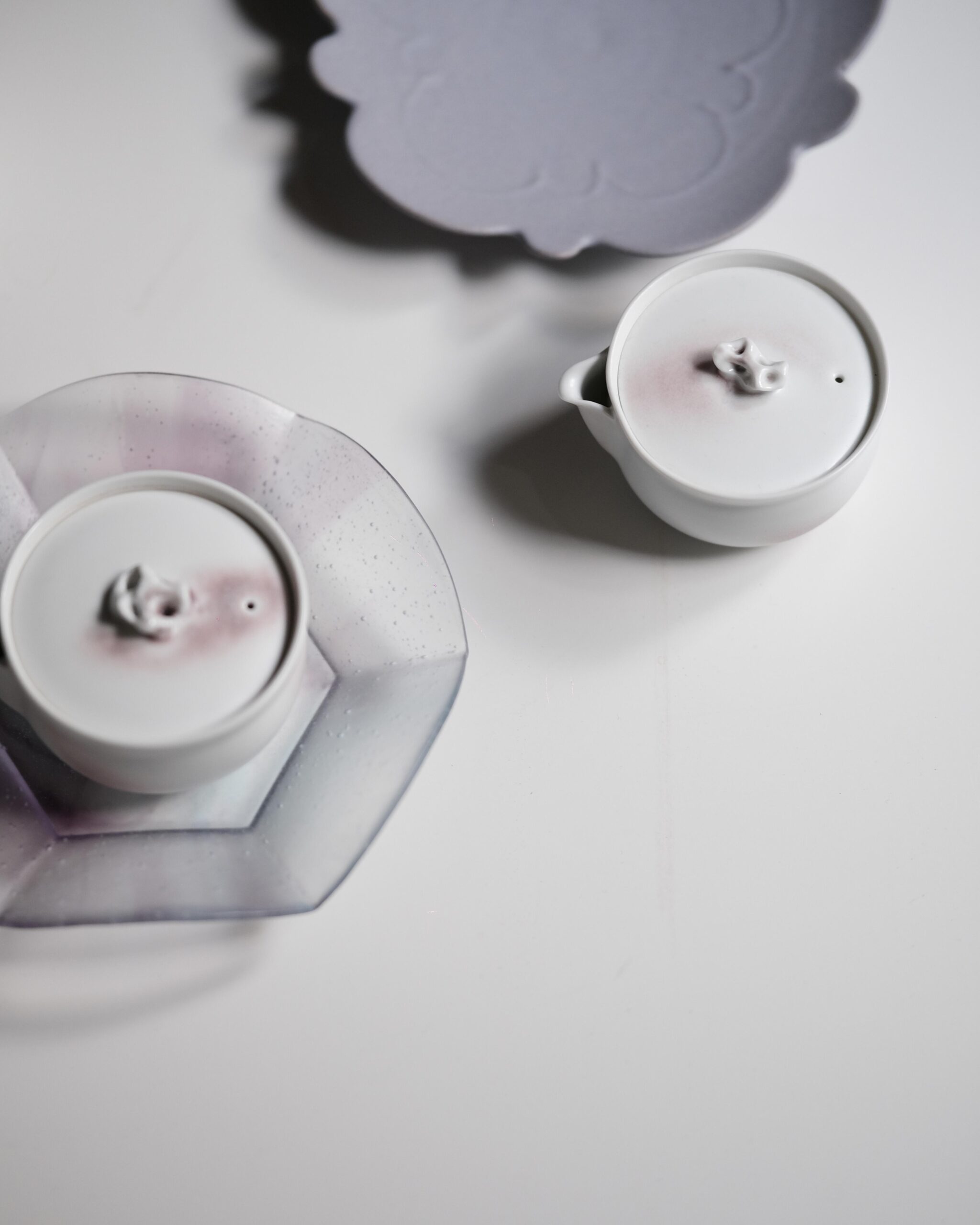 Soda Glaze Ceramic Sakura Pink Lake Stone 140ml Gaiwan Grabpot