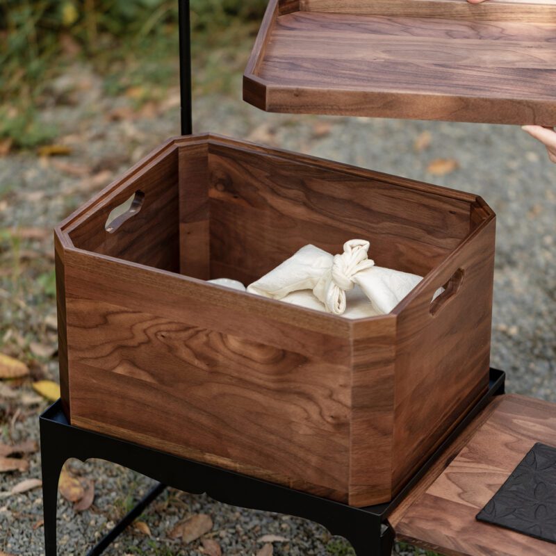 主图-05 Portable Minimalist Walnut Wood Portable Tea Station Tea Table