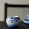 Hand-painted Gilt Painting Ceramic Prosperous Flowers 100ml Gaiwan