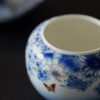 Hand-painted Gilt Painting Ceramic Prosperous Flowers 100ml Gaiwan