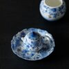Hand-painted Gilt Painting Ceramic Prosperous Flowers 100ml Gaiwan