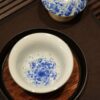 Hand-painted Qinghua Ceramic Carp Sailing 100ml Gaiwan7 Hand-painted Qinghua Ceramic Carp Sailing 100ml Gaiwan