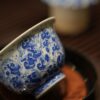 Hand-painted Qinghua Ceramic Carp Sailing 100ml Gaiwan8 Hand-painted Qinghua Ceramic Carp Sailing 100ml Gaiwan