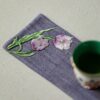 Handmade Chinese Style Embroidered Cotton and linen Flower Tea Towel3 Handmade Chinese Style Embroidered Cotton and linen Flower Tea Towel