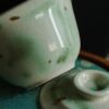 Handmade Hand-painted Ceramic Jadeite Gold Splashes 100ml Gaiwan