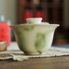 Handmade Hand-painted Ceramic Jadeite Gold Splashes 100ml Gaiwan