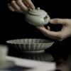 Celadon-Glaze-Ceramic-Lotus-Petal-110ml-Chinese-Teapot3 Celadon Glaze Ceramic Lotus Petal 110ml Chinese Teapot