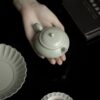 Celadon-Glaze-Ceramic-Lotus-Petal-110ml-Chinese-Teapot6 Celadon Glaze Ceramic Lotus Petal 110ml Chinese Teapot