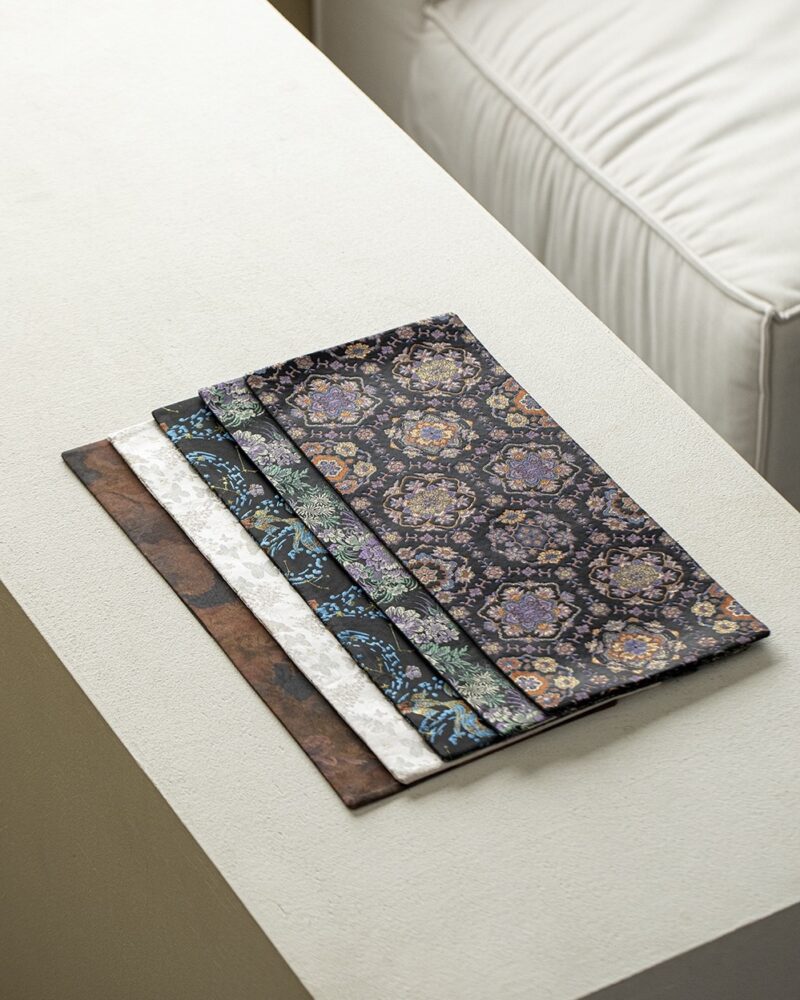 Chinese Style Brocade Fabric Reversible Double-Sided Tea Mat
