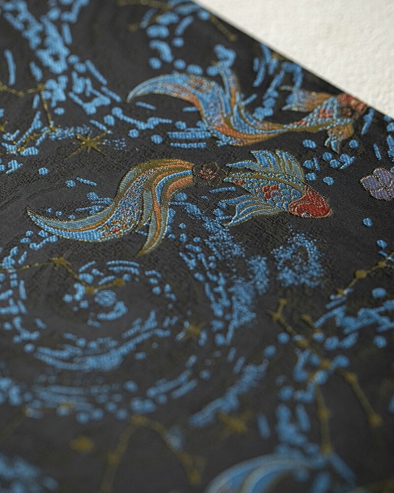 Chinese Style Brocade Fabric Reversible Double-Sided Tea Mat
