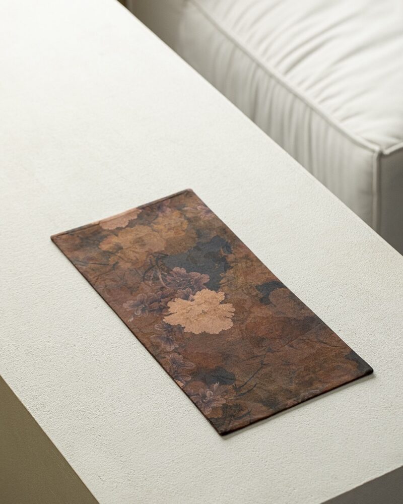 Chinese Style Brocade Fabric Reversible Double-Sided Tea Mat
