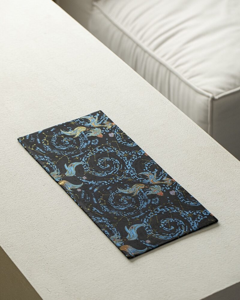 Chinese Style Brocade Fabric Reversible Double-Sided Tea Mat