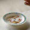 Chinese Style Turquoise Glaze Porcelain Flaming Koi 120ml Gaiwan