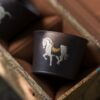 Fully Handmade Clay Painting Tian Qing Ni Tang Horse Tea Cup Set