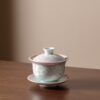 Gradient Glaze Ceramic Crystal 170ml Gaiwan With Saucer