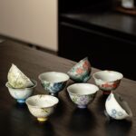 Hand-painted Ceramic Flowers 100ml Host Cup