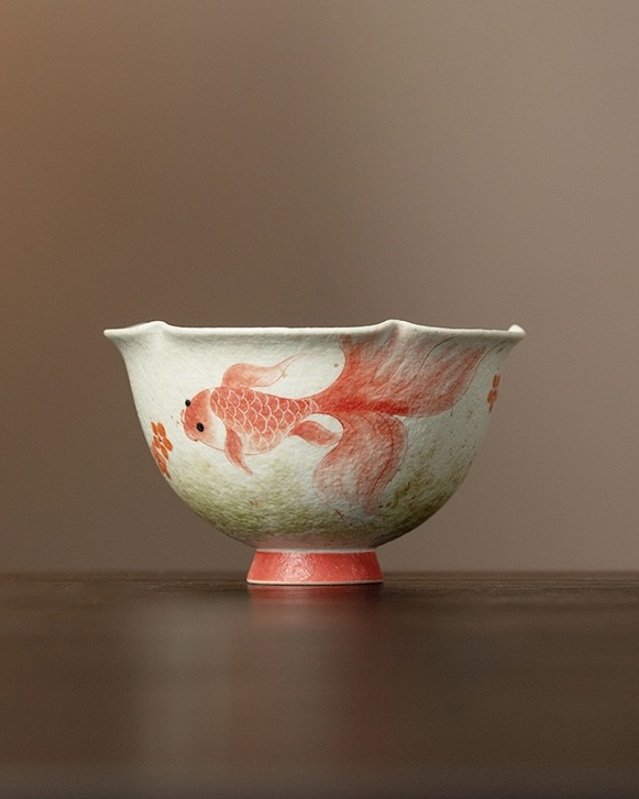 Hand-painted Ceramic Flowers 100ml Host Cup