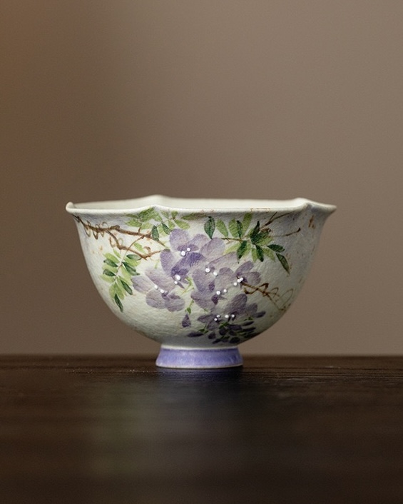 Hand-painted Ceramic Flowers 100ml Host Cup