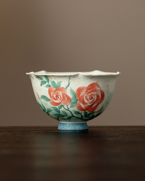 Hand-painted Ceramic Flowers 100ml Host Cup