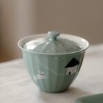 Hand-painted Creative Design Ceramic Puppy Story 120ml Gaiwan