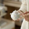 Hand-painted White Porcelain Polka Dot 160ml Chinese Teapot (1) Hand-painted White Porcelain Polka Dot 160ml Chinese Teapot