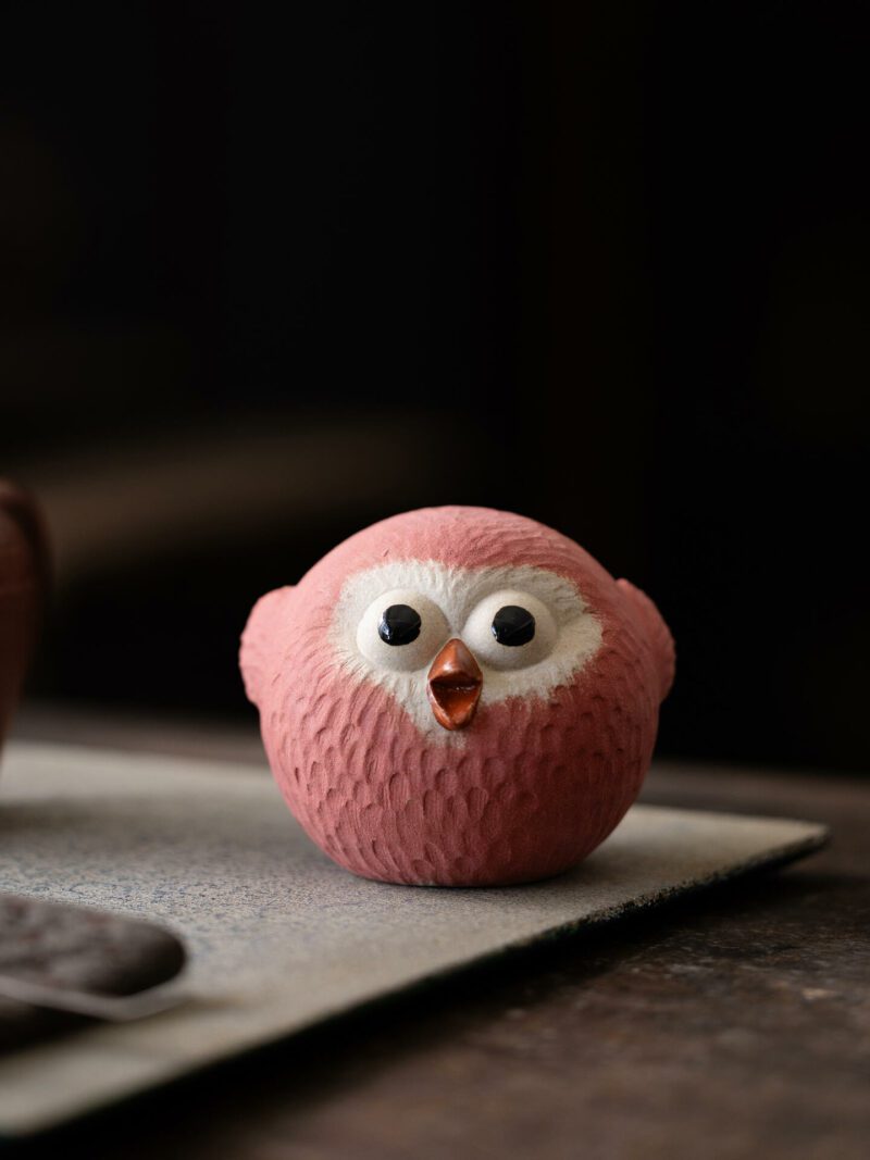 Handmade Creative Design Zisha Yixing Clay Round Little Bird Tea Pet