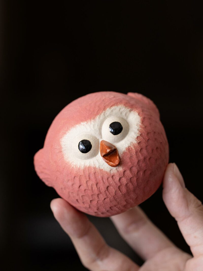 Handmade Creative Design Zisha Yixing Clay Round Little Bird Tea Pet