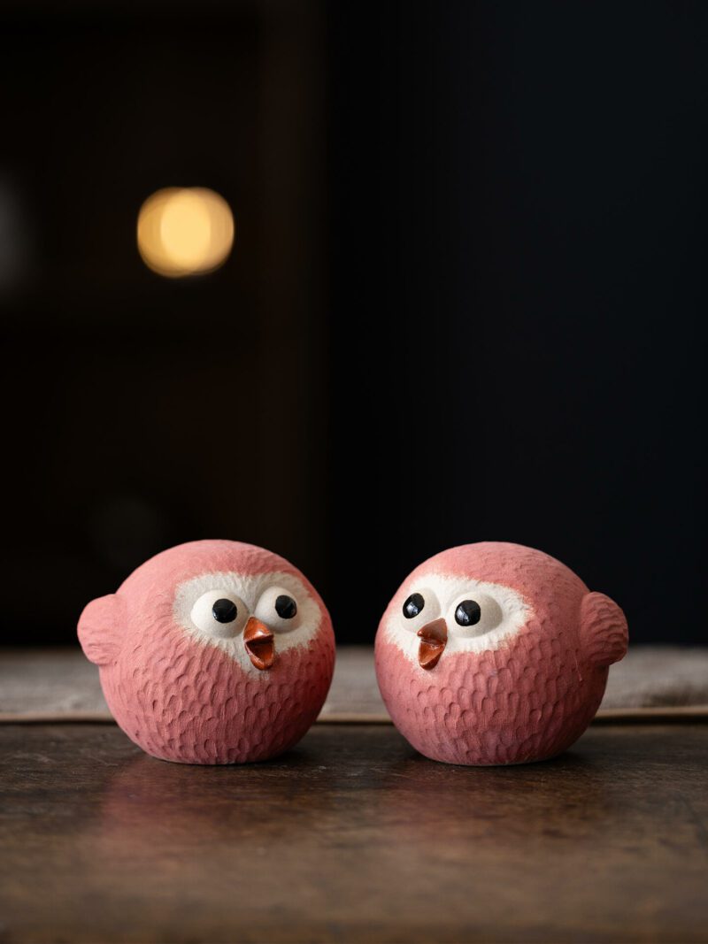 Handmade Creative Design Zisha Yixing Clay Round Little Bird Tea Pet