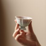 Handmade Gradient Glaze Ceramic Flower Petal Crystal 90ml Host Tea Cup