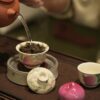Handmade Hand-painted Fen Cai Ceramic Longevity Peach 70ml Gaiwan Set Pre Order Ship In 20 Days