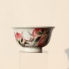 Handmade Hand-painted Fen Cai Ceramic Six Longevity Peaches 120ml Host Cup