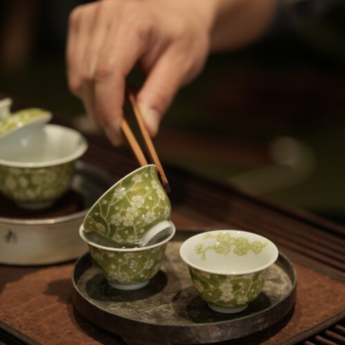 Handmade-Hand-painted-Grass-Green-Ceramic-Plum-60ml-Gaiwan-Set-Pre-Order-Ship-In-20-Days1 Handmade Hand-painted Grass Green Ceramic Plum 60ml Gaiwan Set Pre Order Ship In 20 Days