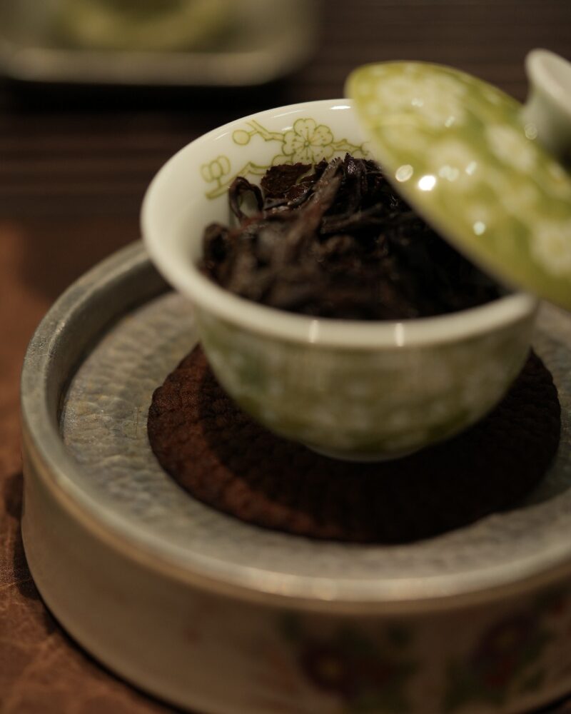 Handmade Hand-painted Grass Green Ceramic Plum 60ml Gaiwan Set Pre Order Ship In 20 Days